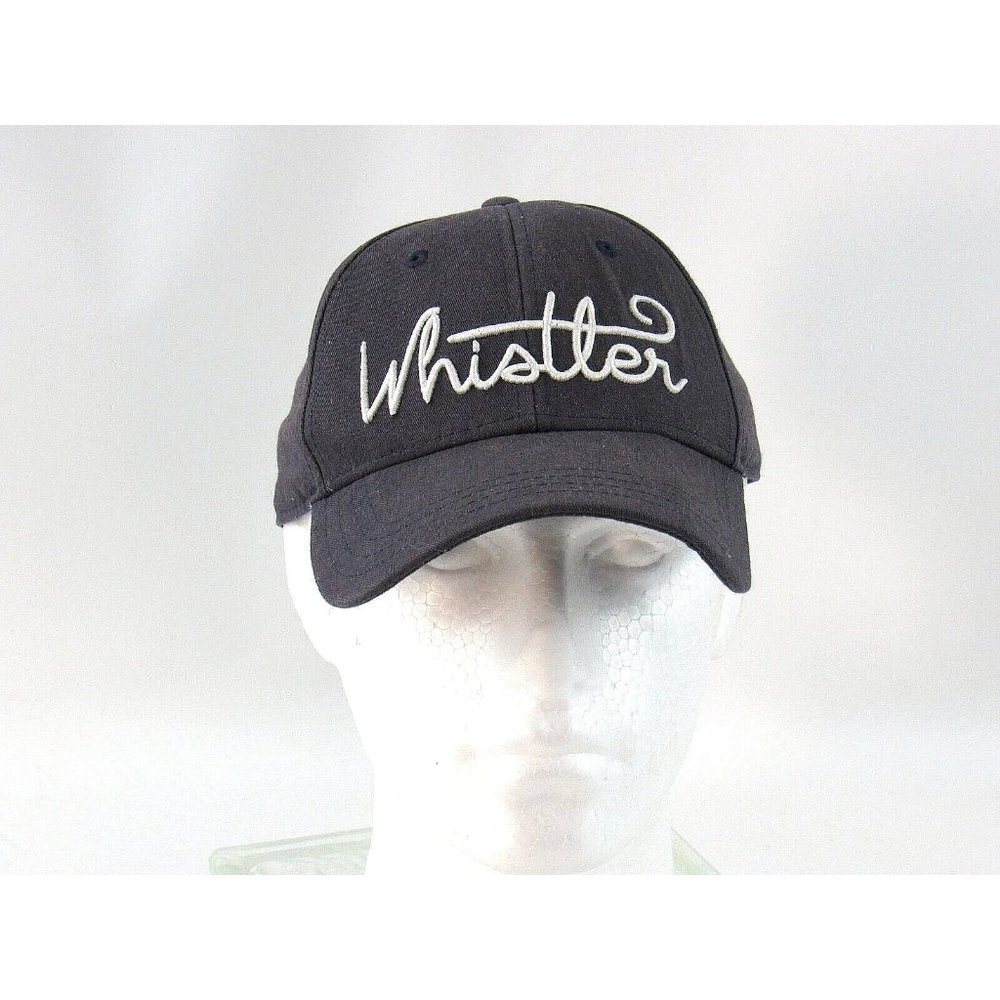 Whistler Blackcomb Mountain Adjustable Hat Cap B.C. Canada Ski Resort Dark Blue